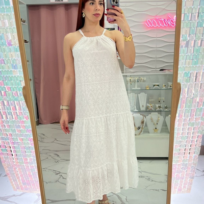 Embroidery Midi Dress