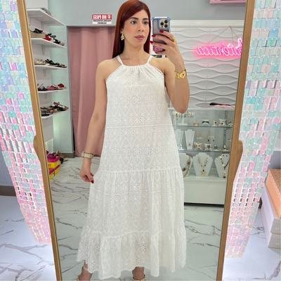 Embroidery Midi Dress